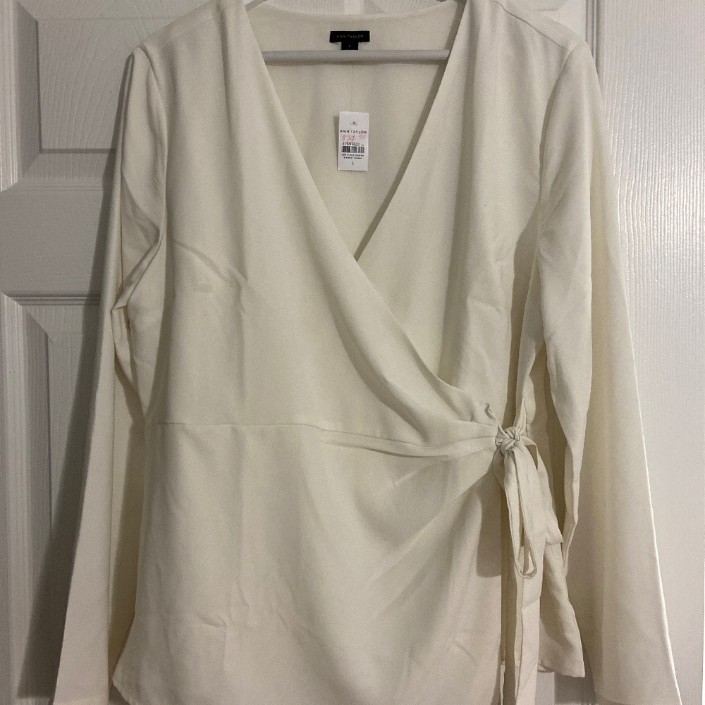 NWT Anne Taylor wrap shirt